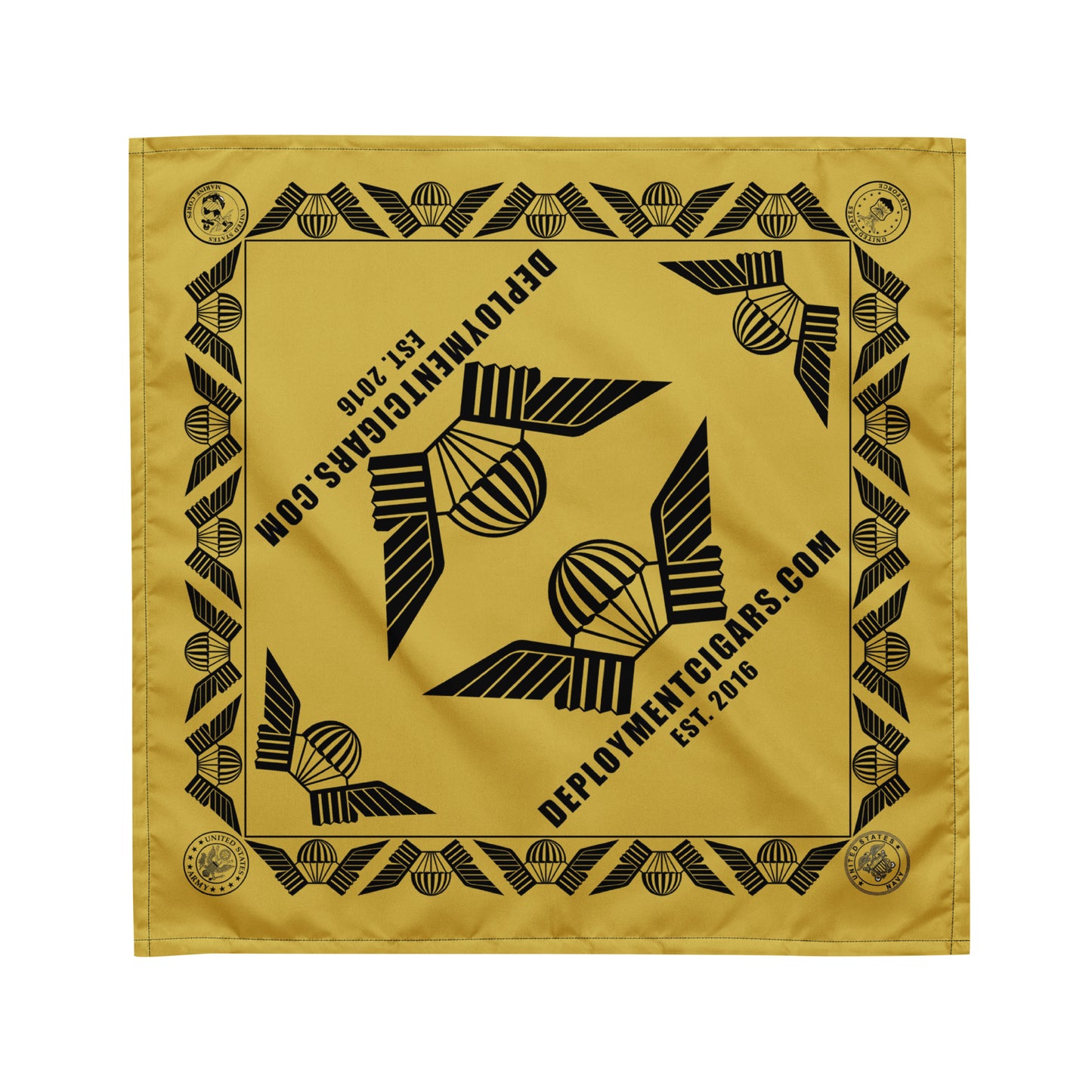 DCC Old Gold/Black Logo Bandana