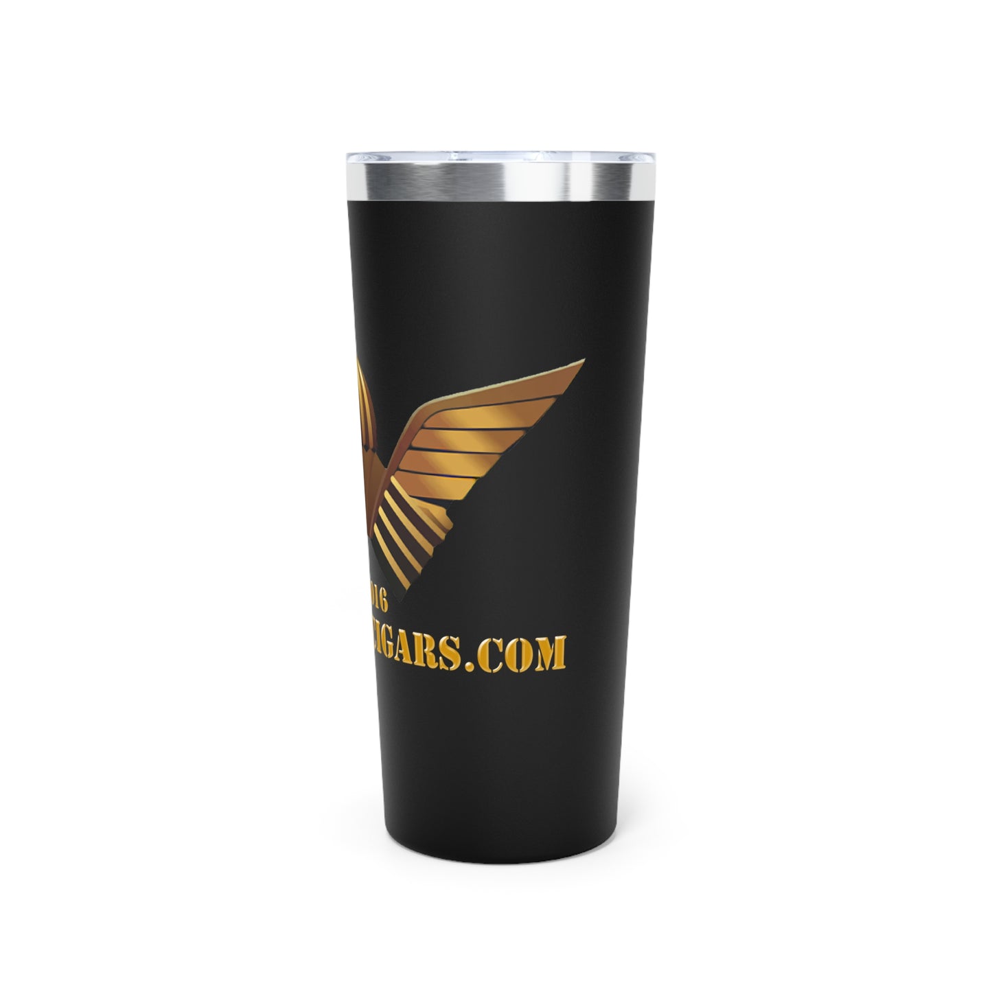 22oz Copper Vacuum Tumbler — Gold Parachute Logo, EST. 2016