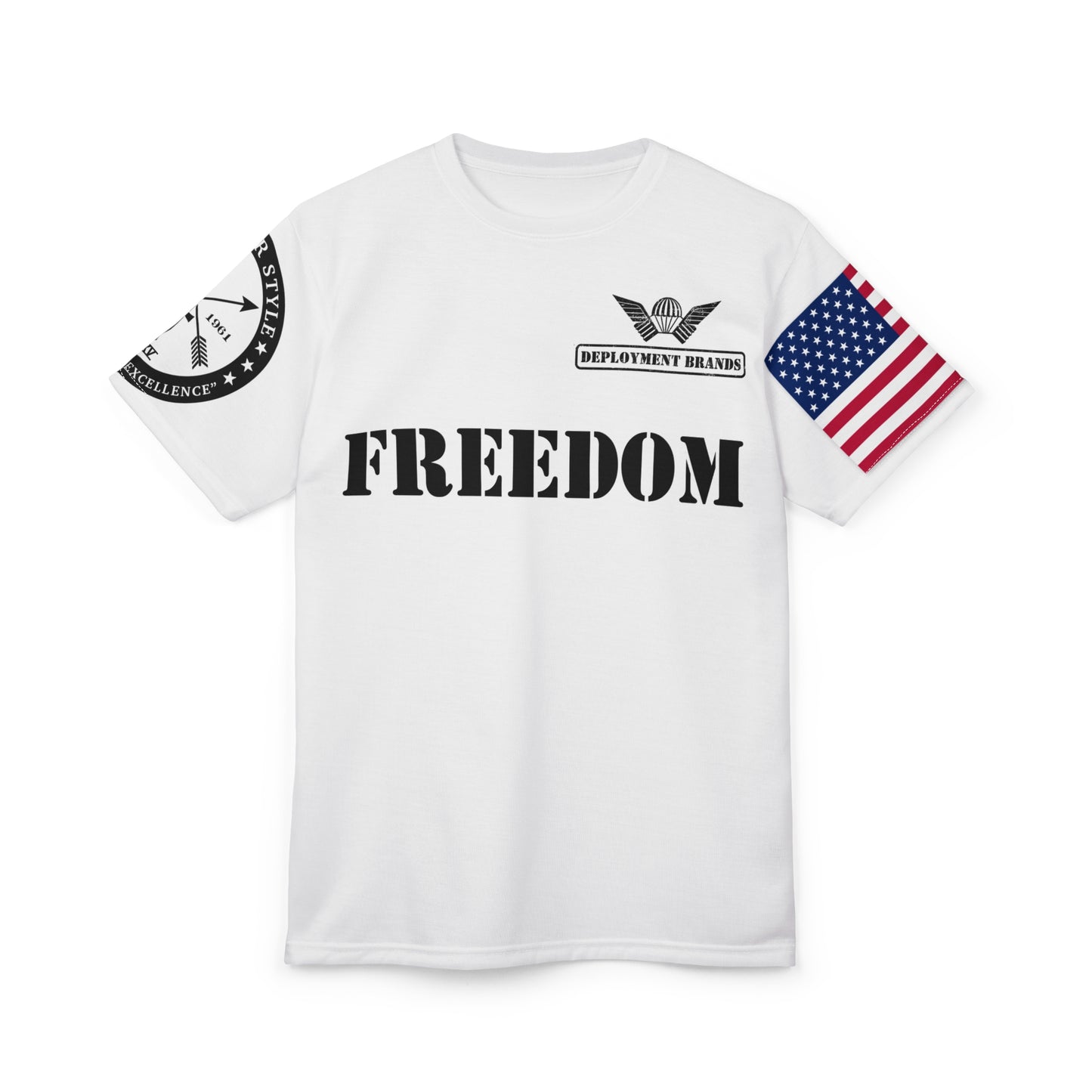 Color Freedom Operator Style — Deployment Brand Patriotic T-Shirt