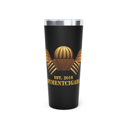 22oz Copper Vacuum Tumbler — Gold Parachute Logo, EST. 2016