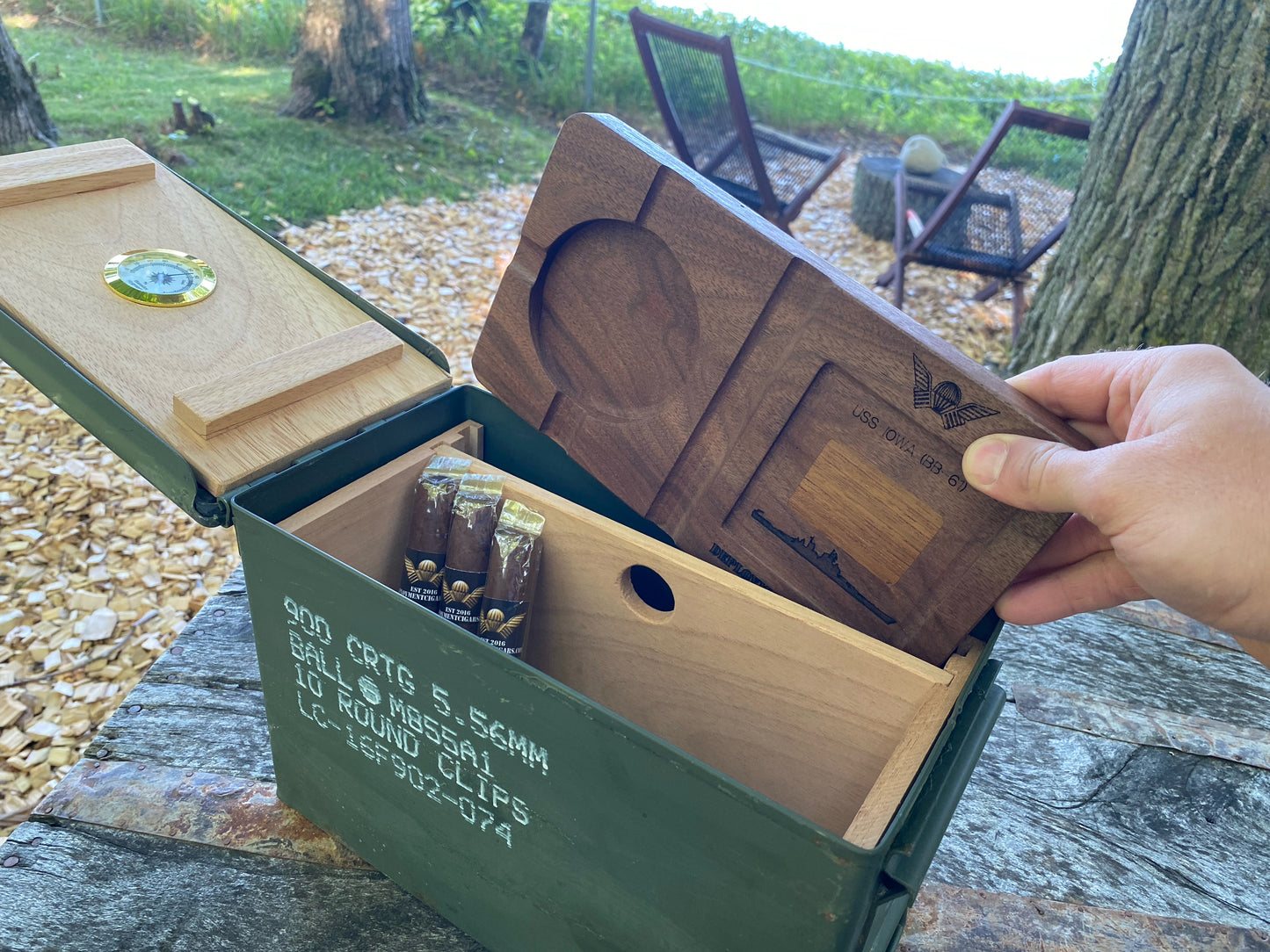 DCC .50 Cal Ammo Can Humidor Gift Set