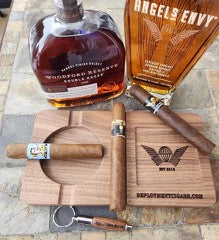 Handcrafted SGT Jon Bass Inspired Cigar & Whiskey Tray: Ashtray and Drink Holder