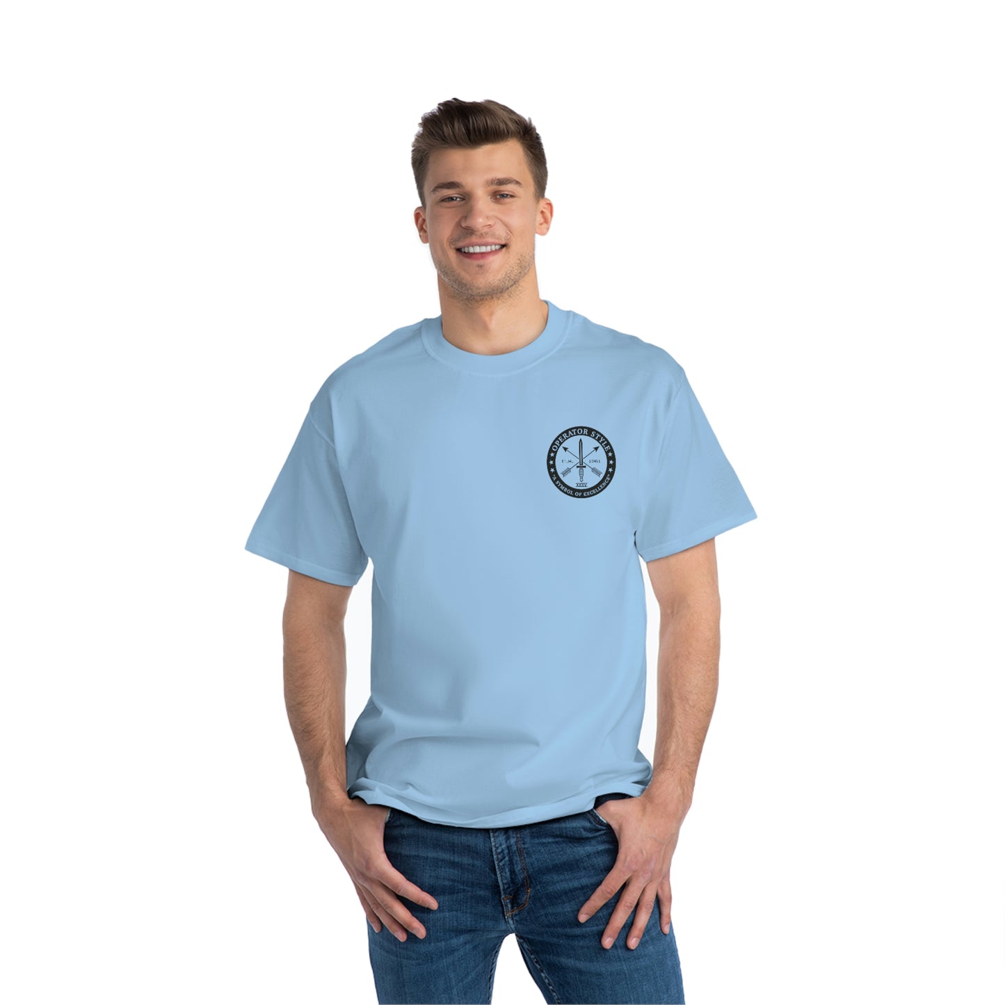 Operator Style/DCC Hanes 100% Cotton Beefy-T®  Short-Sleeve T-Shirt