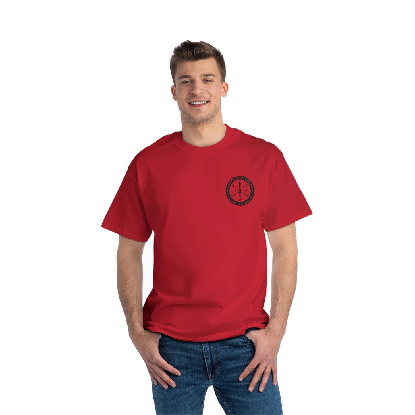 Operator Style/DCC Hanes 100% Cotton Beefy-T®  Short-Sleeve T-Shirt